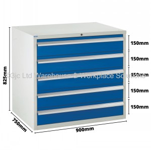 Euroslide Storage Cabinet 5 Drawer 825mm Type 1
